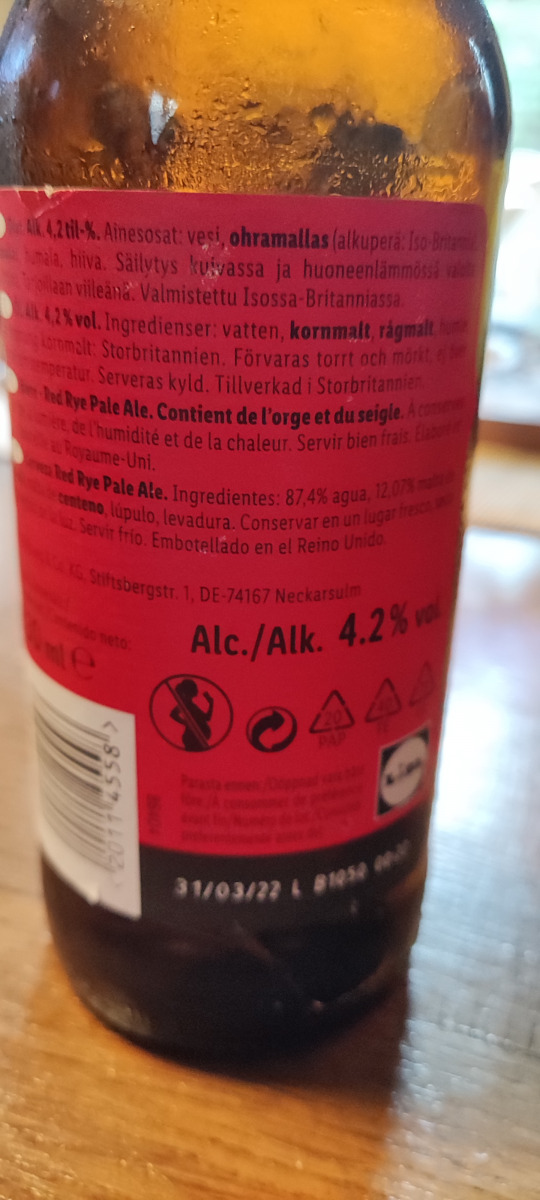 Red Rye Captain Pale Ale